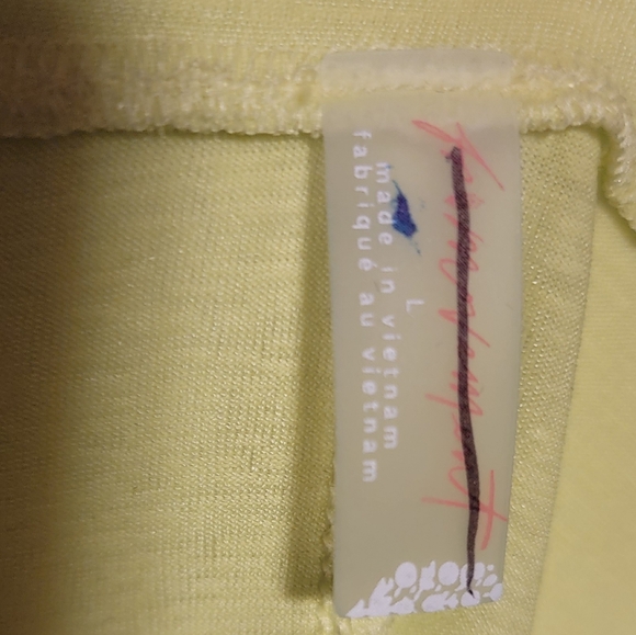 NWOT Free People Verbra Lemon, Tempo Top SZ L - Picture 11 of 12